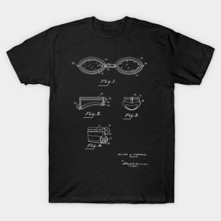 Underwater Eye Protector Vintage Patent Hand Drawing T-Shirt